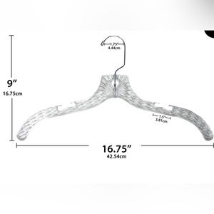 55 Pack Mainstays Dress Hanger, Crystal Clear Plastic, Swivel Neck (Final Sale)